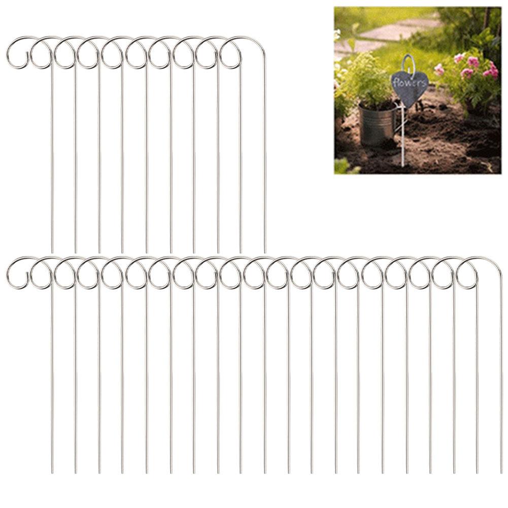 30cm Silver Metal Plant Label Holder
