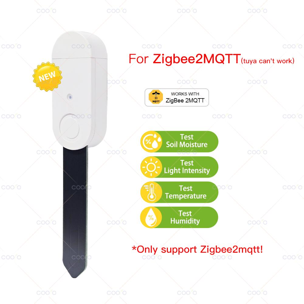 Tuya Smart Zigbee Soil Moisture Sensor Temperature Humidity Soil Tester Moisture Real Time Monitor Support Z2M in Home Assistant