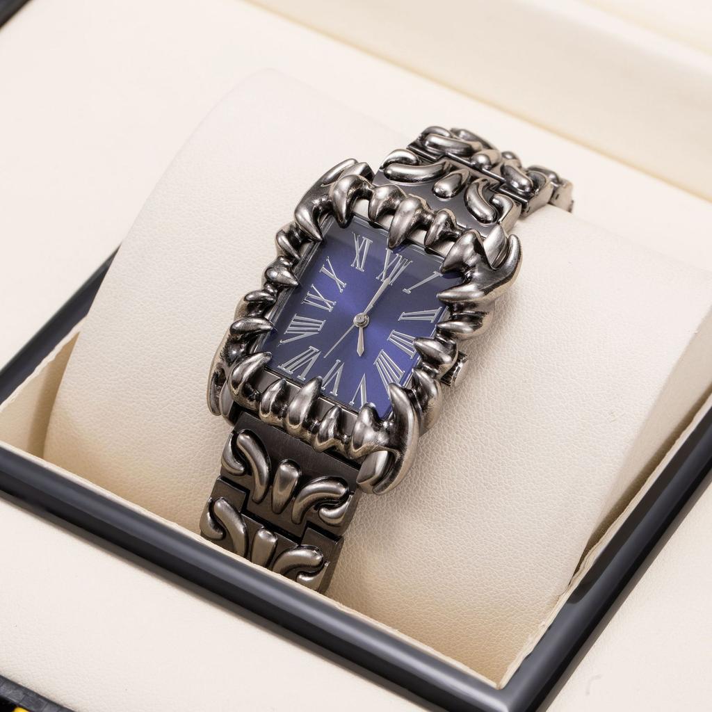 Wind Special-Shaped Square Claws Watch Men'S Millennium Retro Personalized Relief Pointed Claws Men'S Watch