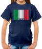 Italy Barcode Style Flag - Kids Boys Girls T-Shirt Tees Top Italian Barcodes Born Country