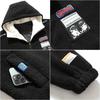 Men's Lambswool Coat with Velvet Lining, Cozy Cotton Jacket, Plus Size Autumn/Winter Casual Trendy Outerwear