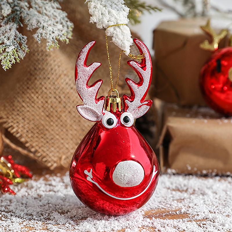 1Pce Deer Christmas Ball Christmas Ball Antlers Ball Christmas Tree Hanging Deer Pendant