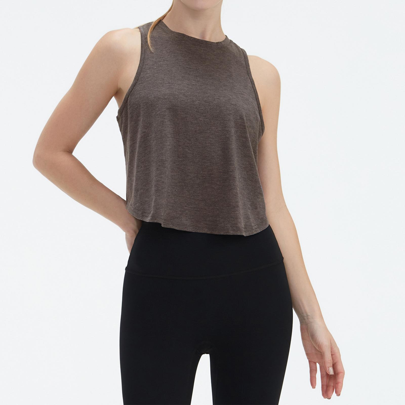 Женский Топ-майка Спортивный Свободный Фрак Красивая Спина Йога Топ-майка L