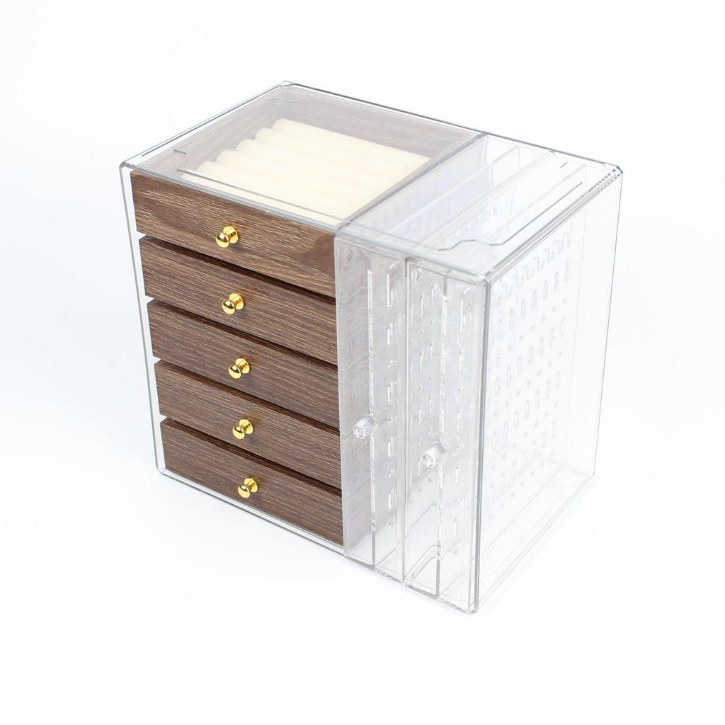 Large Capacity Walnut Jewelry Storage and Display Box