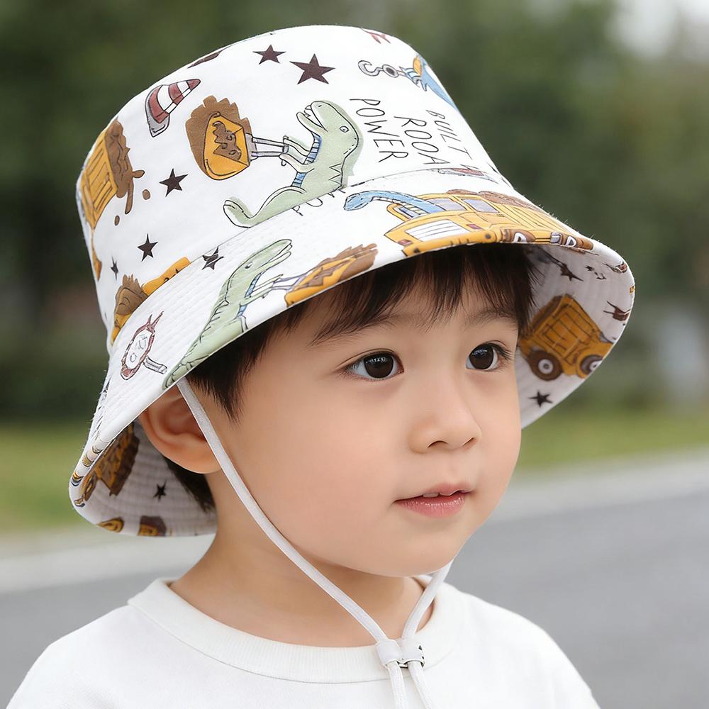 New Panama Summer Baby Sun Hat for Girls and Boys Cartoon Beach Sun Cap Fisherman's Hat for Kids Autumn Outdoor Baby Bucket Hat