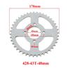 428 Chains 37T/40T/41T/43T/48T 37MM-76MM Motorcycle Chain Sprockets Rear Back Sprocket Cog For 110cc 125cc 140cc Dirt Pit Bike