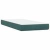 Box Spring Bed with Mattress Dark Green 80 x 220 cm Velvet