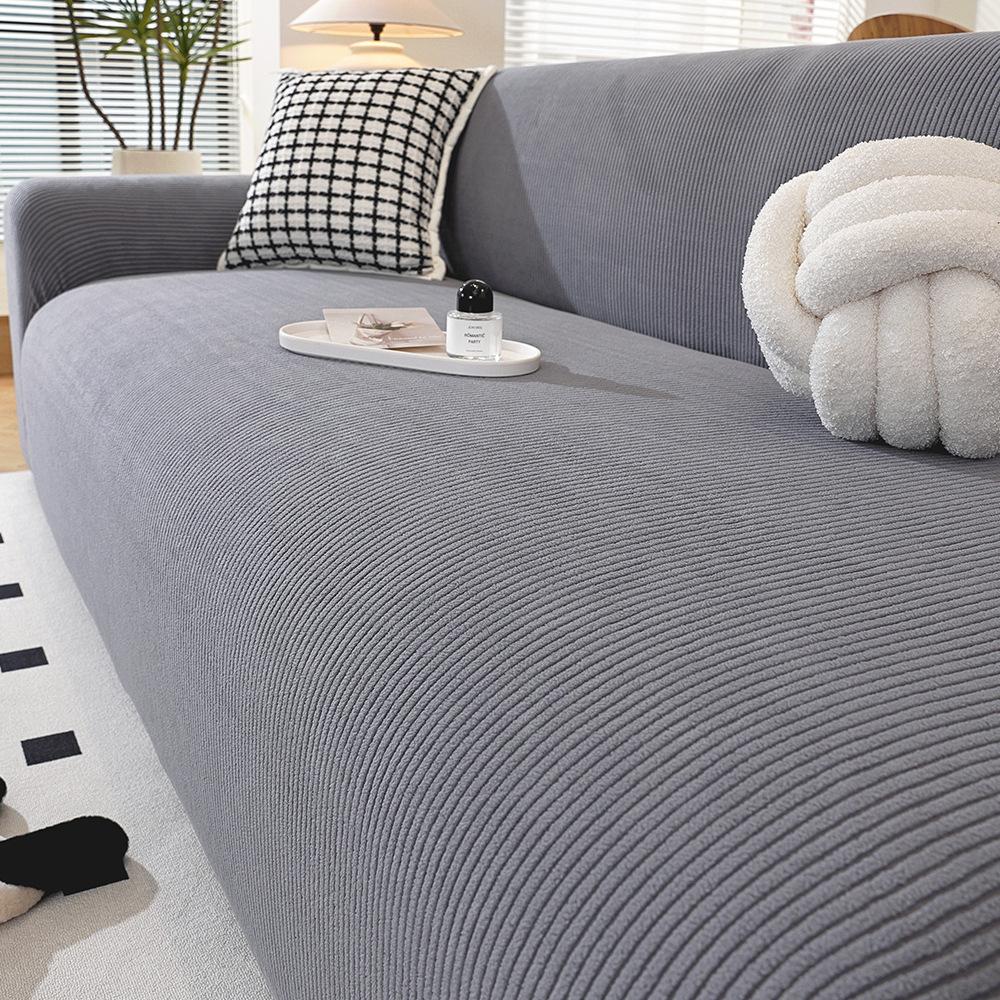 Anti Slip and Simple Style Polar Fleece Sofa Cover New Autumn and Winter Elastic All Season All Inclusive Sofa Cover