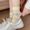 Socks Medium Tube Autumn Cute Bow Stacking Socks Fresh And Sweet Wind Tube Socks