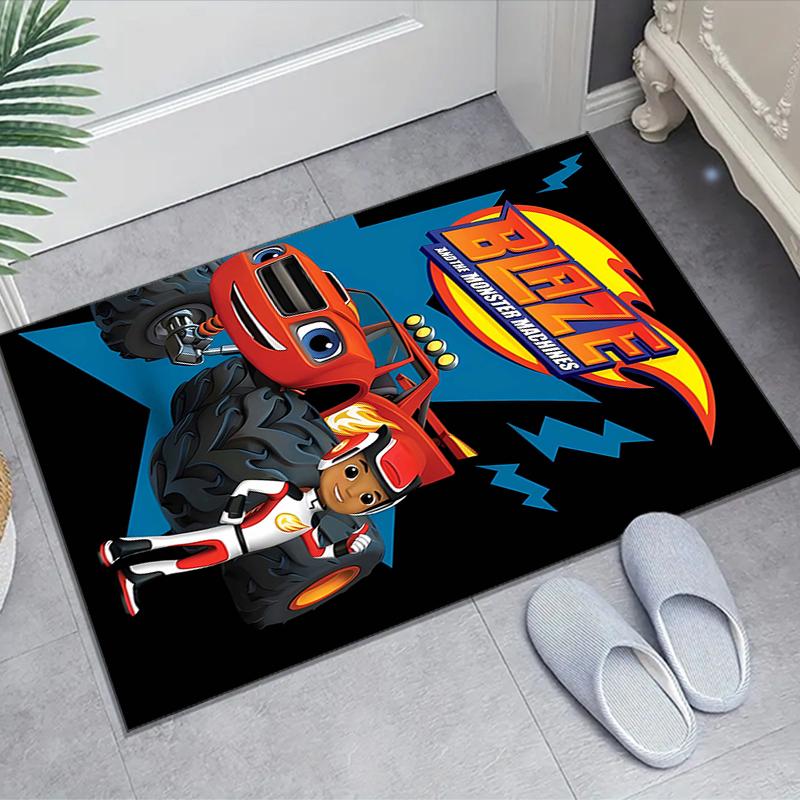 1pc Blaze and the Monster Machines (2) Design Area Rug - Non-Slip, Soft & Cozy Floor Mat for Living Room, Bedroom, Office - Indoor/Outdoor Decorative