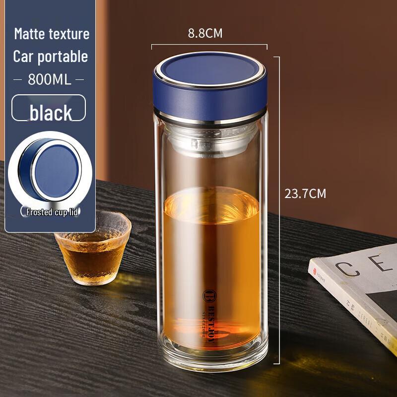 Fuguang Double-Walled Glass Tea Infuser Cup