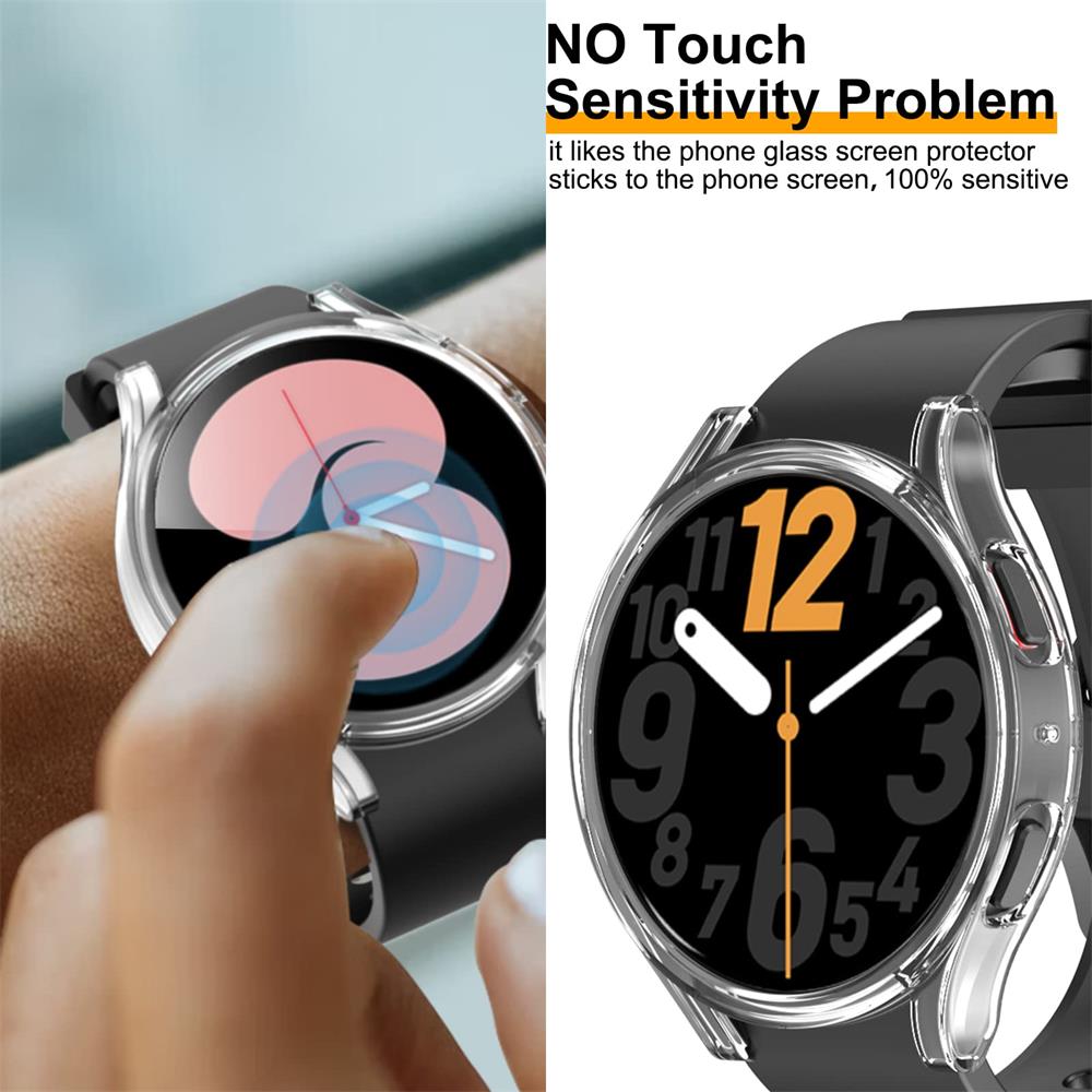 Szkło+Etui do Samsung Galaxy Watch 5 pro 45mm akcesoria Osłona zderzaka PC Ochrona całego ekranu Galaxy watch 5 40mm 44mm