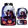 Spider-Man Backpack Set for Kids Toddler Halloween Backpack 3 Piece School Bag Street Style
