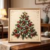 Premium Framed Pearl Art Kit with Christmas Tree Pattern 5D Sparkling Bead Canvas DIY Relaxing Craft for Festive Home Wall Decor Gift