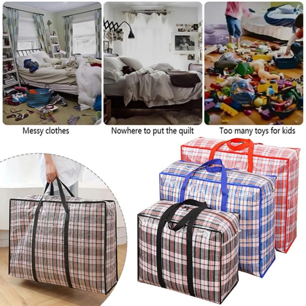 Extra large hand-held folding travel bag thickening large capacity waterproof luggage storage bag, moving packing  woven bag