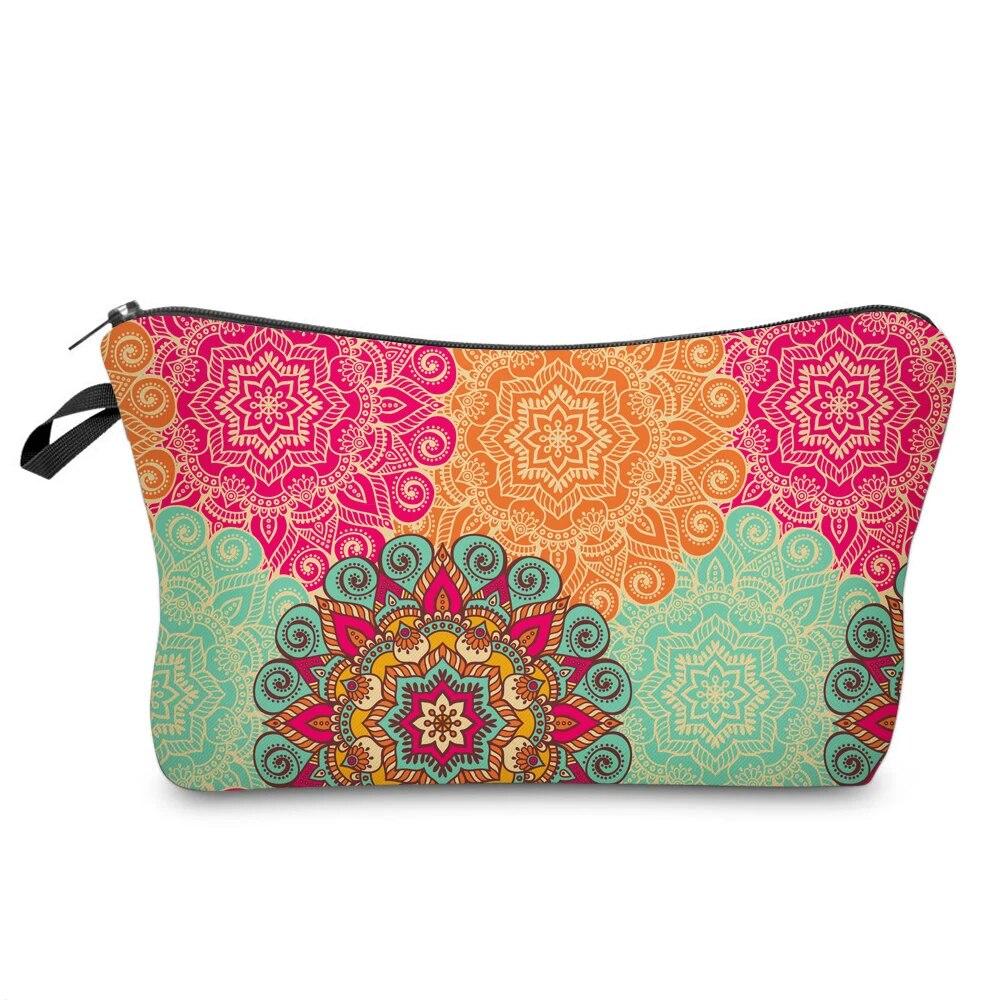 

Women s Makeup Bag Vintage Mandala Print Cosmetic Bag Lightweight Clutch Coin Purse Zipper Portable Makeup Pouch Toiletry Bag