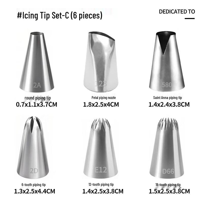 Korean Style Piping Nozzle Set