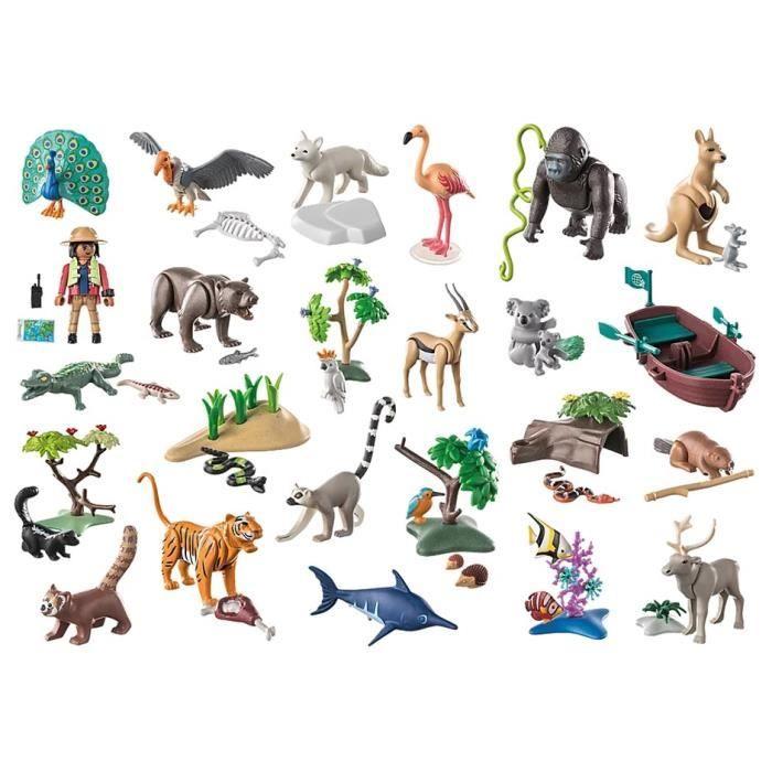 Calendrier de l'Avent PLAYMOBIL - Wiltopia Tour du Monde Animaux DIY - 115 pièces - A partir de 4 ans