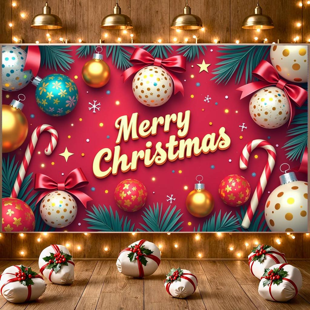 Holiday Banner Snowflakes Christmas Party Banner Xmas Decoration Banner Holiday For Christmas Eve Winter Event Christmas Party