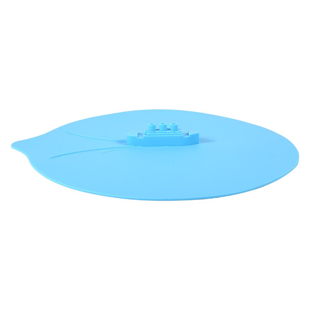 Sett med 3 stk Unik Dampskipdesign Silikonforseglingslokk Kjele Krus Kopp Lokk Kjøkkenredskaper Blå