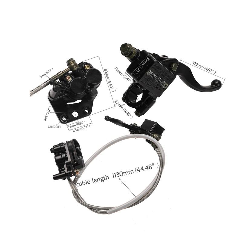 Motorcycle Front / Rear Brake Caliper / Rotor  for Pit Dirt Bikes and Trail Bikes Compatible with Honda CRF70 Thumpstar Apollo