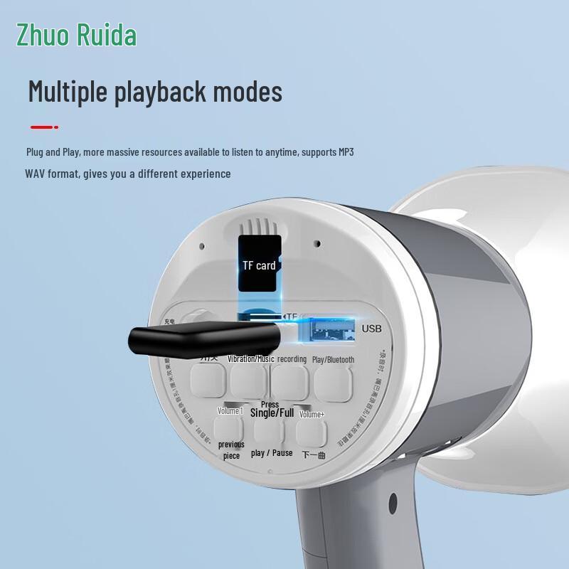 Portable Handheld Megaphone with Bluetooth & Recording