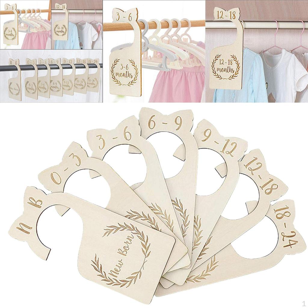 Buy 7Pcs Baby Clothes Size Hanger Organizer, Nursery Closet Organizers