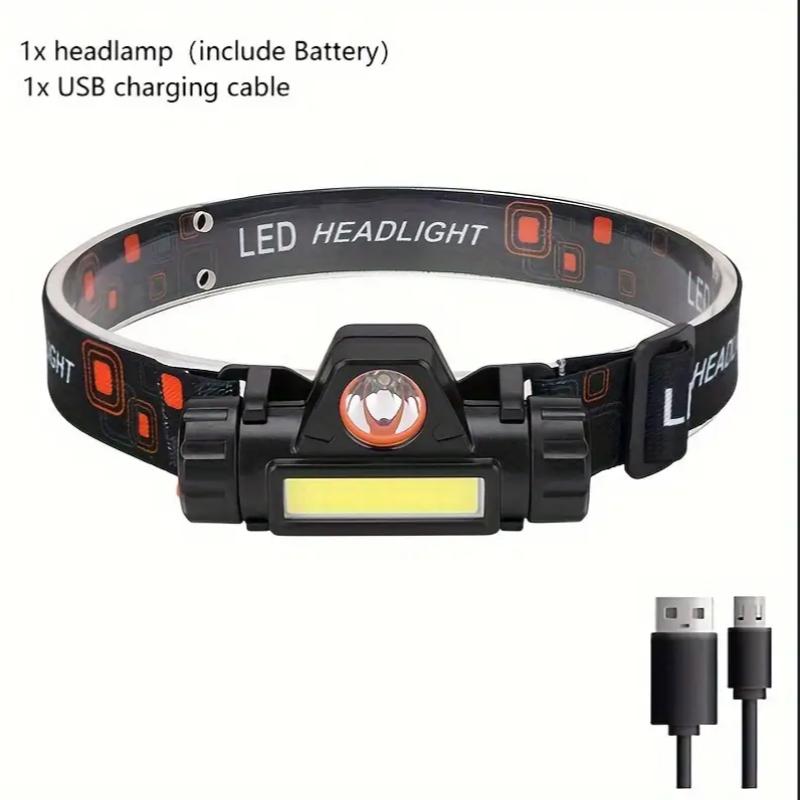 Dobíjecí COB LED USB čelovka Silný magnetický výkonný světlomet Super jasná vodotěsná čelová svítilna Pro venkovní rybaření