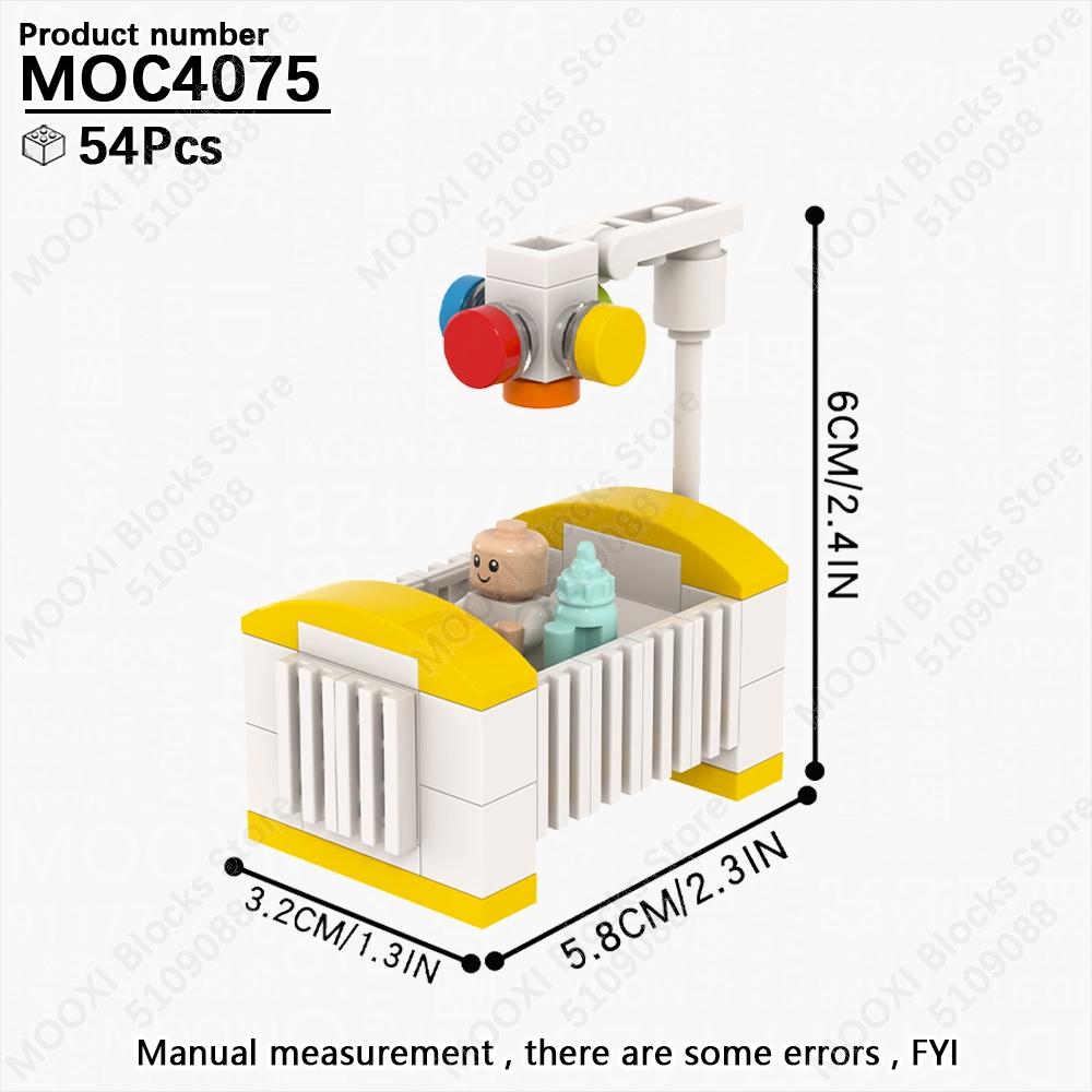 MOOXI City Room Baby Series Bedroom Bathroom Model Playing House MOC Brick DIY Assembled Building Blocks Montessori Toy Kid Gift