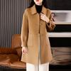 Red Design Double-sided Wool Coat Women's Autumn and Winter New Medium and Long Wool Coat