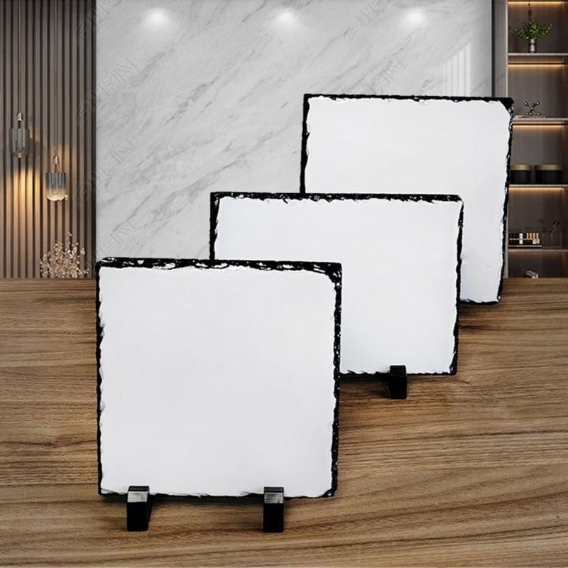 Sublimations Blank Rock Photo Slates for Diy Photo Print Small Wood Picture Frames Stone Photo Frames for Home Decoration