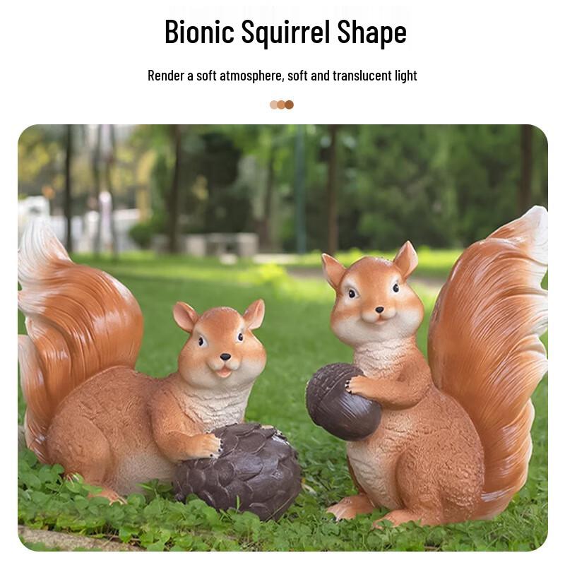 UOSU 3D Cartoon Squirrel Solar Garden Lamp