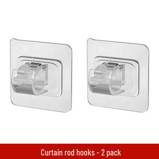 Adhesive Punch-Free Curtain Rod Hooks for Telescopic Rods