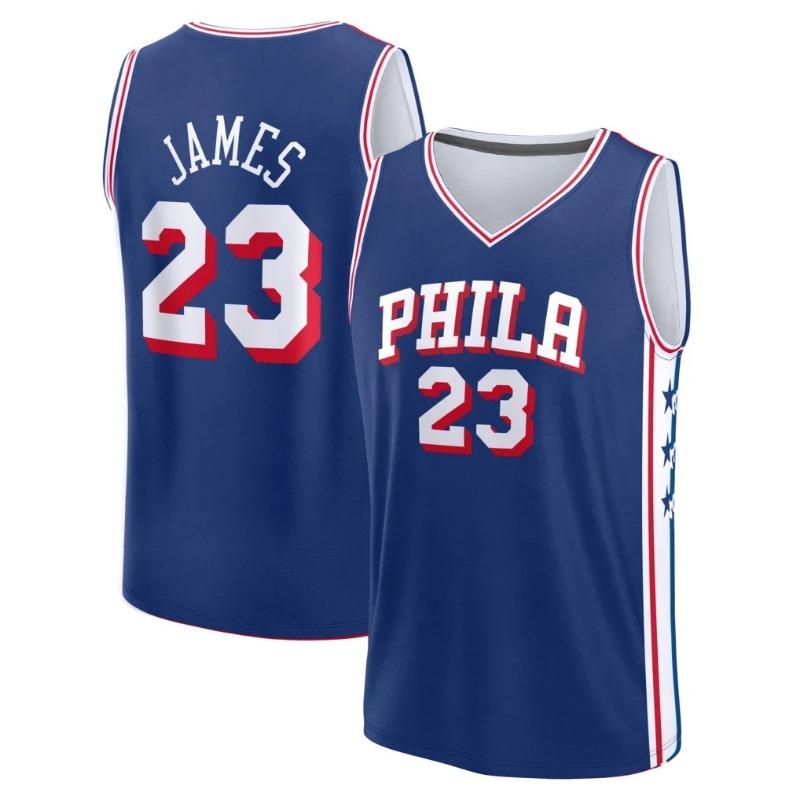 Yeni SIXERS23 Retro Amerikan Basketbol Atlet Tişört Baskılı Hızlı Kuruyan Spor Erkek Kolsuz Tişört Aile Eşleştirme
