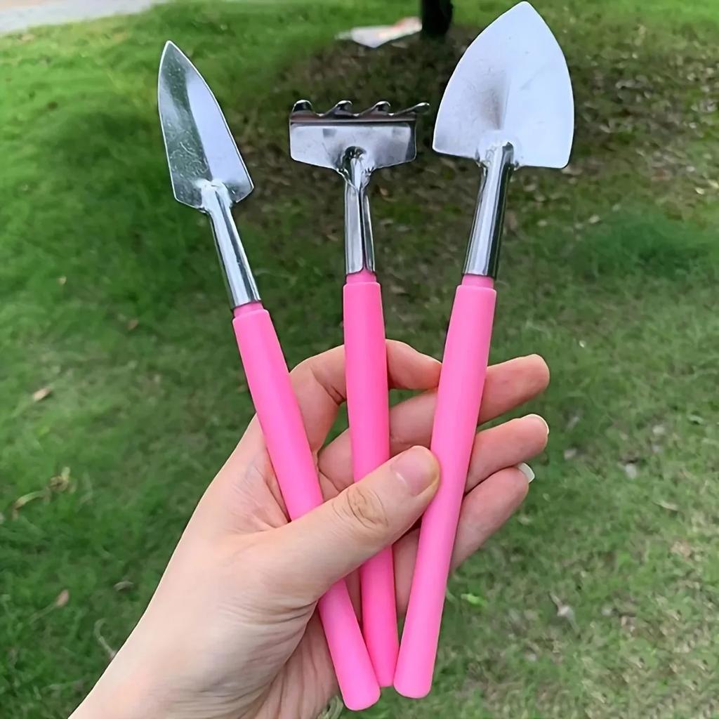 3pcs/Set Premium Gardening Tool Flower Rake Spade Beach Soil Scoop Growing Garden Flower Pots Household Plant Pine Soil Shovel
