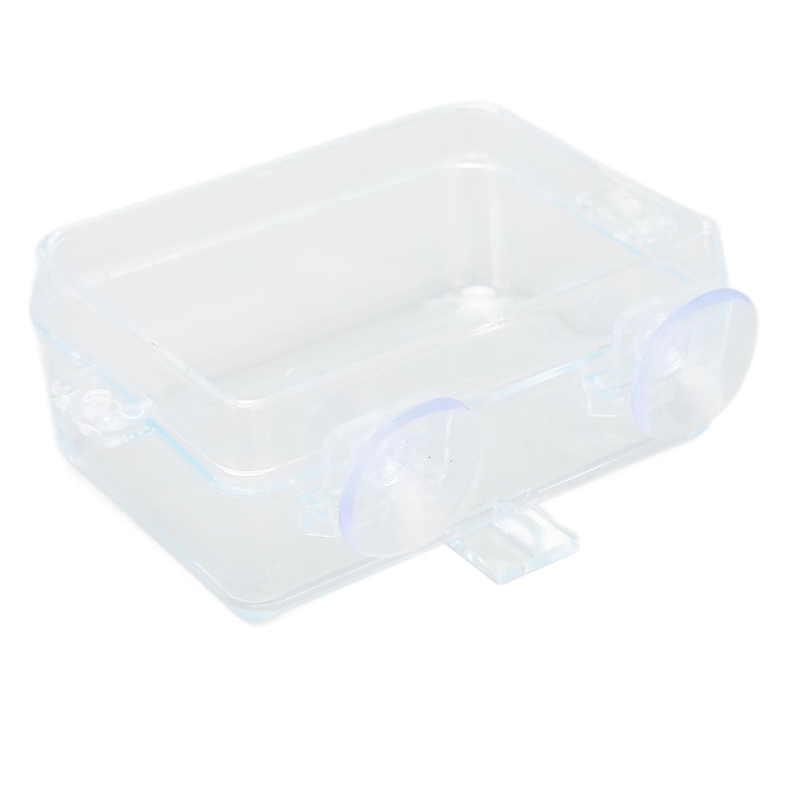 Reptile Feeder Cup Prevent Escape Transparent Reptile Feeding Dish with Suction Cup for     Bearded Dragon