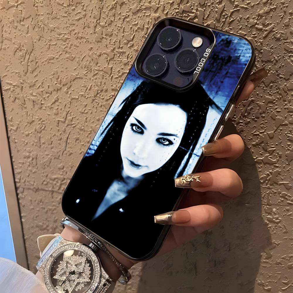 Evanescence Amy Lee Phone Case For iPhone 17,16,15,14,13,12,11,Pro,XS,Max,Plus,Mini,SE4,E Black Matte Shockproof Cover iPhoneX