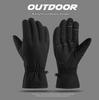 Tactical Gloves for Men Cold Resistant Windproof Touch Screen Thick Fleece Winter Gloves for Outdoor Motorcycle Cycling
