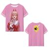 Chainsaw Man T-shirt Anime Surrounding Chainsaw Man 3D Printed Women's Short Sleeved T-shirt