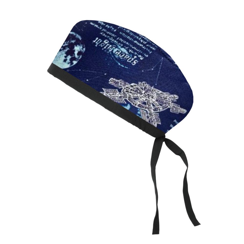 Adjustable Cotton Surgical Cap with Cartoon Print for Women and Men