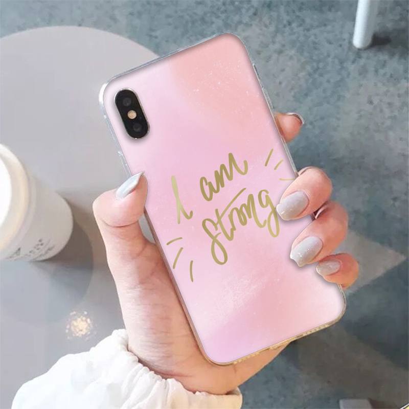 Girl Boss Pink Damen Macht Text Slogan Handyhülle für iphone 13 8 7 6 6S Plus X 5S SE 2020 XR 11 12 mini pro XS MAX