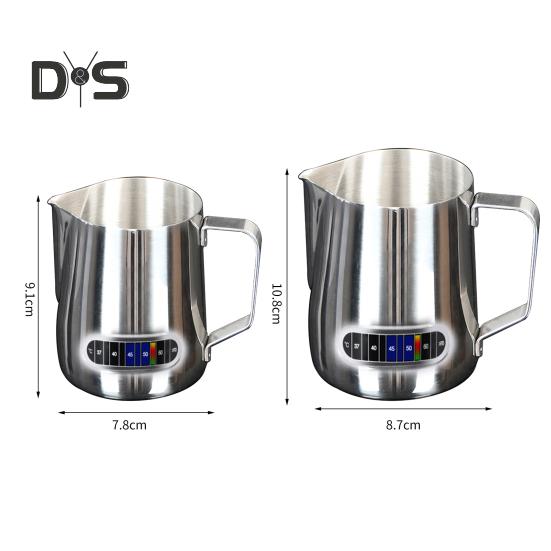 Temperature Sense Milk Frothing Pitcher Large Capacity Stainless Steel Food-grade Milk Latte Cup