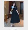 2025 Summer French Retro Tea Break Hepburn-Style Waist-Slimming Black Maxi Dress