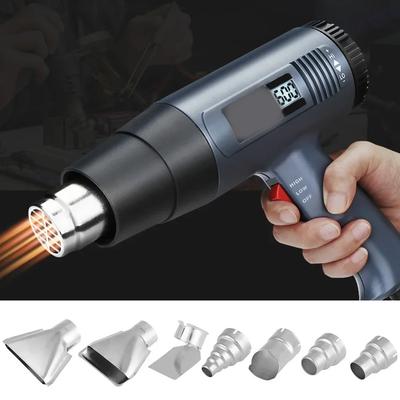35-40mm Hot Air Soldering Station 7pcs Stainless Steel Heat Gun Nozzles Kit For Nozzle Set Repair Tool Accessory