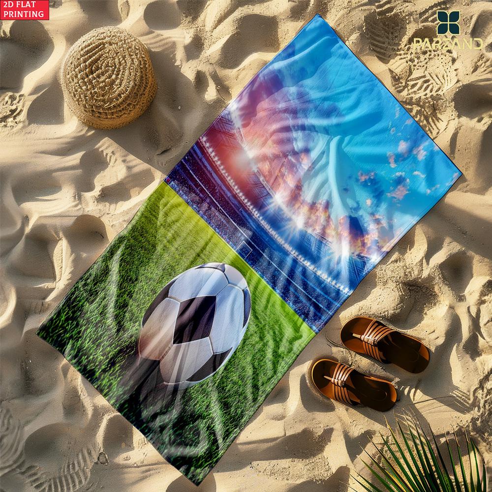 Football Field 2D Print Beach Towel Microfiber Soft Ultra Absorbent Lightweight Quick Dry Towel for Beach Party Travel Camping H
