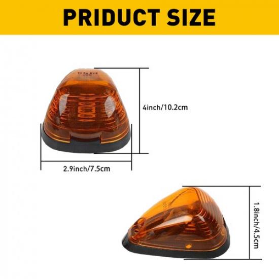 5pcs Amber Lens LED Cab Roof Running Marker Light For Ford F250 F350 Super Duty