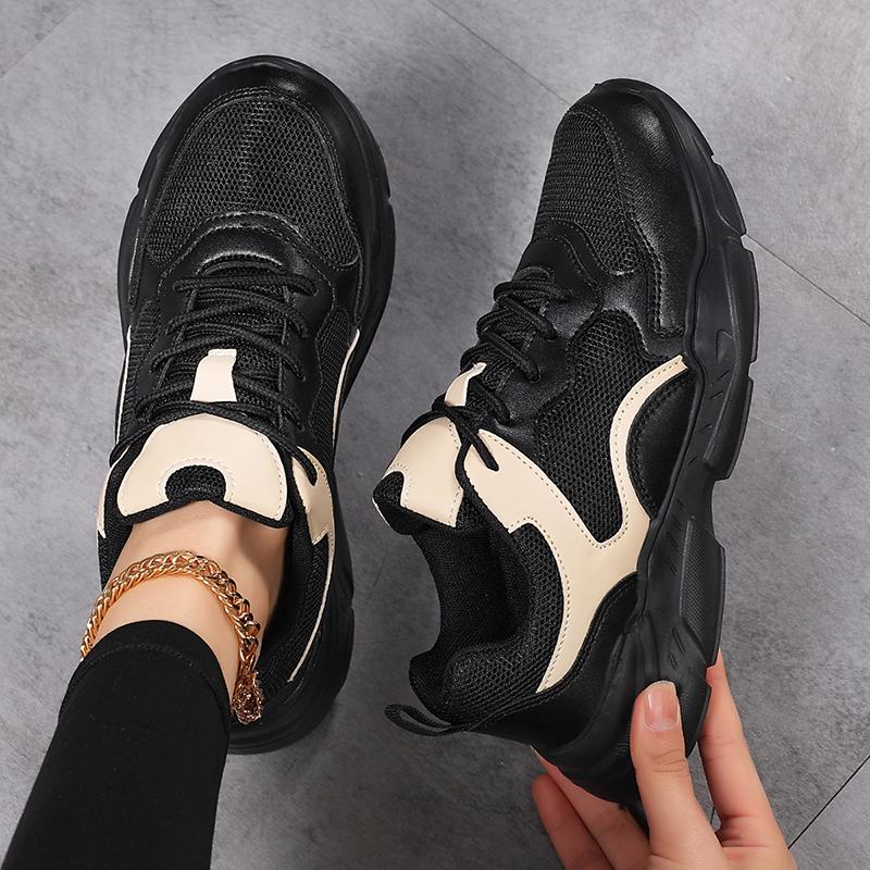 2025 New Seasonal Net Shoes, Breathable and Lightweight Casual Sports Shoes, Thick-soled and Mesh Upper Shoes