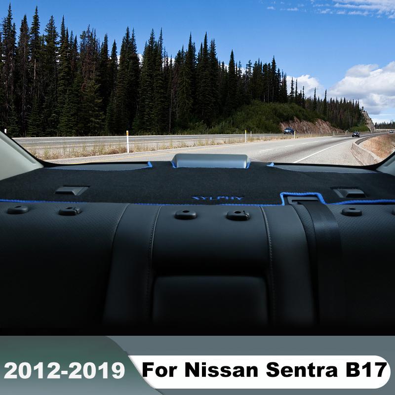 For Nissan Sentra B17 Sylphy 2012-2014 2015 2016 2017 2018  Car Dashboard Cover Mat Dash Board Sun Shade Pad Non-slip Mats