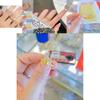 Minimalist Stylish And Open Design Square Sugar Yellow Crystal Ring For Women Gold Jewelry
