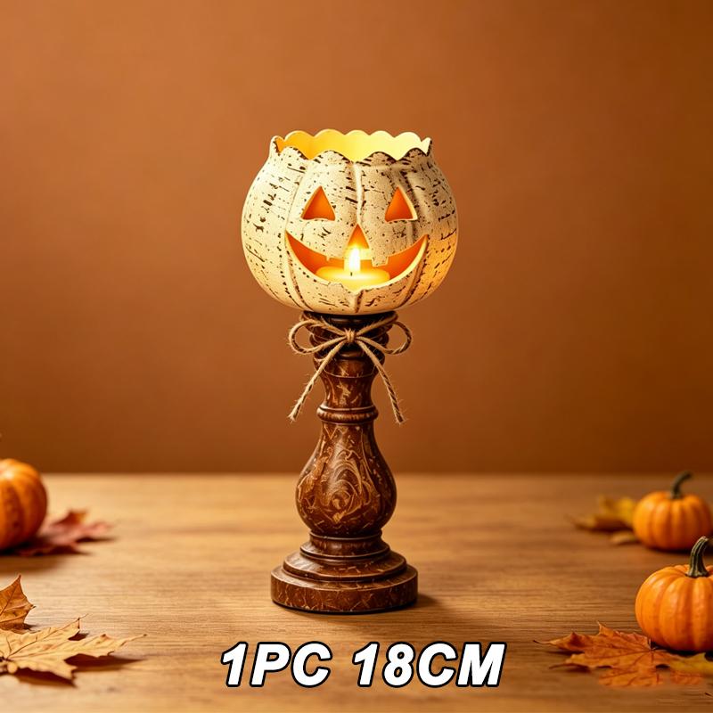 Xiaomi Halloween Light Pumpkin Candlestick Lantern Pumpkin Tealight Candle Holder Lamp Halloween Party Home Decor Ornaments Props Gifts